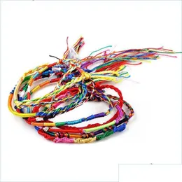 Charm armband armband flickor colorf lila oändlighet handgjorda smycken flätor sladd strand flätad vänskap 6 dhseller2010 droppe deliv dhc9f