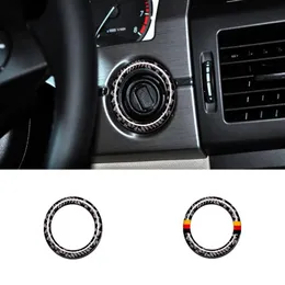 Tändning NYCKEL CIRCLE Decoration Cover Trim for Mercedes Benz C Class W204 200 260 300 2011-2014 Kolfiberbiltillbehör320Z