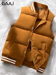 Coletes Masculinos Marca GAAJ Colete Térmico Jaqueta Primavera Outono Sem Mangas Casual Puffer Colete Inverno Solto Engrossar Casacos Quentes Moda Streetwear 230728