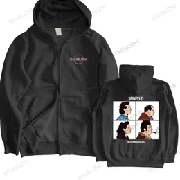 Men's Hoodies Cotton Shubuzhi Sweatshirt Male Streetwear Nothing Days Seinfeld Arrived Coat Men Brand Print Hooded Jacket Top