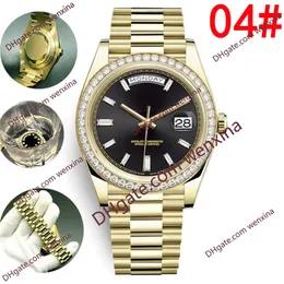 Relógio à prova d'água 07 cores 41 mm 2813 Mecânico automático Aço inoxidável Presidente Moda Relógios masculinos Clássico longo diamante Wristw239U