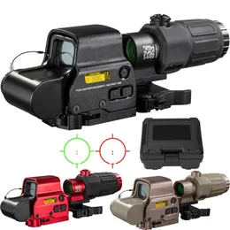 558 Holographic Red Green Dot Sight Tactical Scope QR with G33 Magnifier