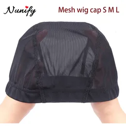Perückenkappen Nunify Dome-Mesh-Silikon-Perückenkappe zum Weben, Perückenkappen für die Herstellung von Perücken, hochwertiges Webgeflecht, Perückennetz, schwarze Farbe, 15 Stück 230729