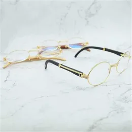 50% zniżki na okulary przeciwsłoneczne 2023 Drewno przezroczyste oko oka dla mężczyzn retro owalne okulary okulary ramy kobiety mens