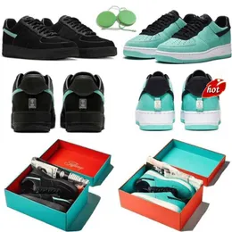 2023 tiffany airforce 1 x 1837 Mens Running shoes FRIENDS AND FAMILY EXCLUSIVE Black Blue Multi Blue Color DZ1382-001 Men Women Trainers Sports Sneakers