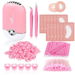 False Eyelashes Eyelash Extension Supplies Kit Fan Dryer Eye Pads Patches Tweezers Glue Rings Mascara Wands Micro Brushes Applicators 230728