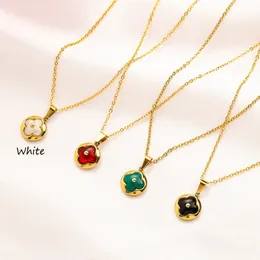 gold clover necklace channel jewelry designer for women moissanite chain layered mens necklaces silver ginger snap jewelry high quality Link Chain Christmas Party