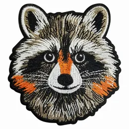 Raccoon Embroidery Patches Sew Accessories Applique Cute Animal Emblem Embroidered Iron on Patches for Clothing Jackets