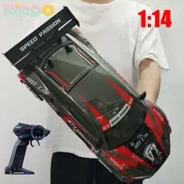 전기 RC 자동차 1 14 2WD 리모컨 RC LED 조명 2 4G 라디오 버기 오프로드 레이싱 트럭 소년 장난감 어린이 사운드 230728