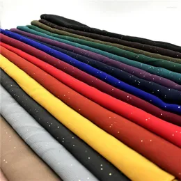 Scarves Cross-Border Amazon Solid Color Gold Sprinkling Chiffon Fashion Ethnic Scarf Women's Toe Cap Shawl One Pie