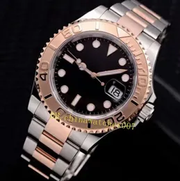 Мужские часы диаметром 40 мм Автоматические механические спортивные роскошные часы 116621 Black Face 18k Rose Gold Asia 2813 Движение