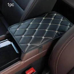 Bilstol täcker Seametal Leather Armest Auto Arm Rest Cushion Protector Universal Box Cover Waterproof Anti Slip Pad Mat267s