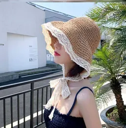 ベレー帽VACIGODEN SUMMER FASHION WEAVE LACEバケツハット女性ビーチ旅行休暇ストロー折りたたみ折りたたみ式の日焼け止めの女の子