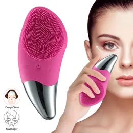 Rengöringsverktyg Tillbehör Electric Cleansing Brush Deep Face Ultrasonic Silicone Beauty Eye Massage Instrument USB Charger 230728