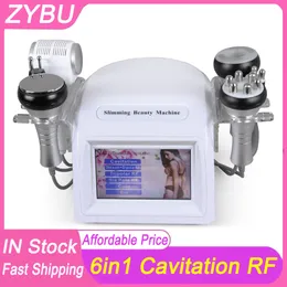 6 in 1 Cavitation Vacuum RF Beauty Machine 40K Ultrasonic Weight Fat Loss Radio Frequency Facial Wrinkle Remove Skin Lifting Body Tightening Bio Eye Massage