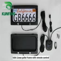 Moldura de placa de carro dos EUA com placa de cobertura de placa de licença de carro de controle remoto privac247G