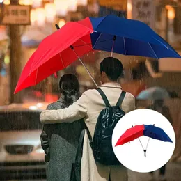 Şemsiyeler uygun çift şemsiye yarı otomatik erkek kadın iki kişi güneş uzunluğu tutucu göz alıcı günlük kullanım