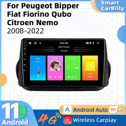 CAR DVD multimedia för Peugeot Bipper Fiat Fiorino Qubbo för Citroen Nemo 2008-2021 CarPlay GPS Navigation 2 Din Android Car Radio Stereo