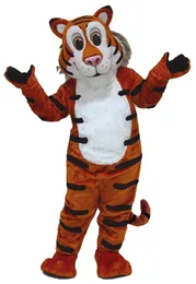 Halloween High quality FRIENDLY TIGER Mascot Costume Cartoon Fancy Dress fast shipping Adult Size