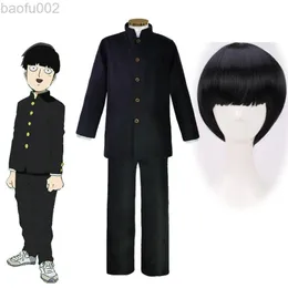 Comes Mob Psycho 100 Kageyama Shigeo Cosplay Come and Wig Boy SchoolUniform Suit Mobu Saiko Hyaku Mob cos Headgear L2208022494