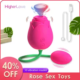 Vibrators Rose Sucking Suction Vibrator for Women Vagina G Spot Stimulation Vibration Egg Clitoris Suction Rose Sex Toys for Woman 230728