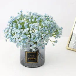 Fiori decorativi 22 cm Bianco Gypsophila Matrimonio artificiale Bouquet fai da te Decorazione Disposizione Plastica Bambini Respiro Fiore finto Decorazioni per la casa