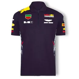 2021 F1 Formula One Racing Kısa Kollu Takım Üniforma Mürettebat Boyun T-Shirt Özelleştirilebilir273S