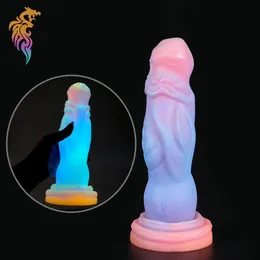 Anal Toys Luminous Anal Toys Cute Soft Butt Plug Kvinnlig Masturbator Sex Toys For Women Skin Feeling Anal Plug Silicone Anal Dildos 230728