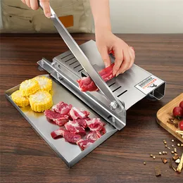 Fruit Vegetable Tools Commercial Manual Frozen Meat Slicer Bone Cutting Tool Stainless Steel Minced Lamb Cutter Chicken Duck Fish 230728