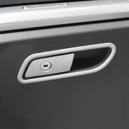 Copilot rękawiczka dekoracja ramy Dekoracja naklejki Stylizacja samochodów do Audi Q5 Fy 2018 2019 LHD Wewnętrzne akcesoria ze stali nierdzewnej 277i