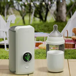 Babyflaskor# Uppladdningsbar flask varmare med LCD -skärm Mjölkvärmevärmningsväska för omvårdnad utomhus natt matning camping dagligen användning 230728