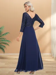 DHgate.com:Shimmering Sequin V-Neck Chiffon Evening Dress