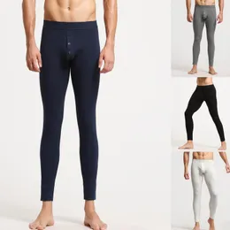 Männer Hosen Männer Lange Unterhosen Weiche Bequeme Herbst Winter Thermo-unterwäsche Schwarz Dünne Fitnes Schlaf Buttom Sport Fitness Legging