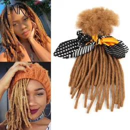 Hårbulkar 0 4 0 6cm tjocklek 27 Honey Blonde 100 Real Human Dreadlock Loc Extensions for Man Women kan färgas blekt CULLED 230728