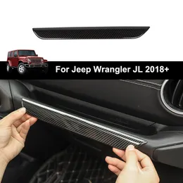 Co-pilot Handle Trim Strip Decoration Carbon Fiber For Jeep Wrangler JL 2018 Factory Outlet High Quatlity Auto Internal Accessorie338K