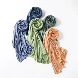 Scarves Cross-Border Pure Color Jersey Cotton Mercerized Modal Soft Women's Hair Towel Scarf Veil One Piece Drop