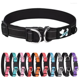 Dog Collars Adjustable Mesh Padded Pet Collar Reflective Nylon Cat Durable Heavy Duty For All Breed