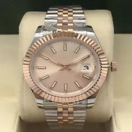 Mens Designer Watch Rose Gold Automatic Mechanical Male Wristwatch Classic High Quality Men's 41mm Single Calendar Watches ST242P