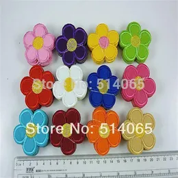 Whole- 120pcs different smail faces Embroidered Cloth Iron On Patch Sew Motif Applique Embroidery Flower351b