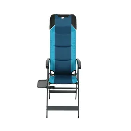 Camping 5 positioner stol med sidobord, blå och svart, vuxen