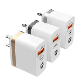 Hot Selling 18W Fast Charging Dual Ports PD Charger USB Wall Charger för smarta telefoner