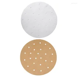200Pcs Unbleached Air Fryer Liners Bamboo Steamer Silicone Oil Paper Rounds Perfect For 5.3 & 5.8 QT Fryers/Baking/