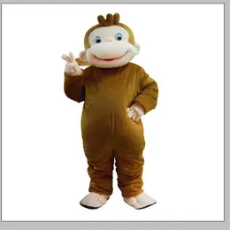 2019 Factory Outlets Holiday Costume Curious George Mascot Costume Fancy Party Dress Suit Carnival Costume With 212Y