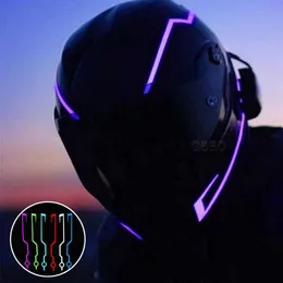 ヘルメットオートバイアクセサリーライトライディングシグナルエルストリップフラッシング耐久性キットバーDIY LEDストリップリフレクターコールドフィルムペア323N