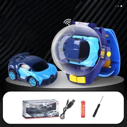 Electric RC Car 4 Color Options Wearable Watch Novelty RC Toy Mini Portable Cartoon Shape USB Charging 2023 230728