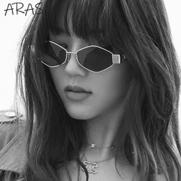Okulary przeciwsłoneczne moda sześciokątka kobiety 2023 luksusowa marka projektantki unikalne okulary przeciwsłoneczne wielokąt