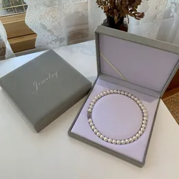 Jewelry Boxes Flannel Pearl Necklace Box Velvet Jewelry Storage Gift Case Engagement Wedding Organizer Packaging 19x18.5x4cm Wholesale Bulk 230728