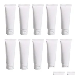 Imballaggio Bottiglie 15Ml 20Ml 30Ml 50Ml 100Ml Vuoto Bianco Make Up Soft Cosmetic Cream Lotion Bottle Contenitori di plastica riutilizzabili per Show Otrig