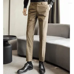 Men's Suits 2023 Brand Clothing Spring Slim Fit Casual Business Suit Trousers / Male Fashion Cotton Large Size Pants M-6XL