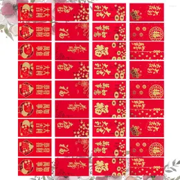 Present Wrap 36st Celebrative Money Envelope Retro Chinese Style kuvert Röda paket för 2023 år (blandad stil)